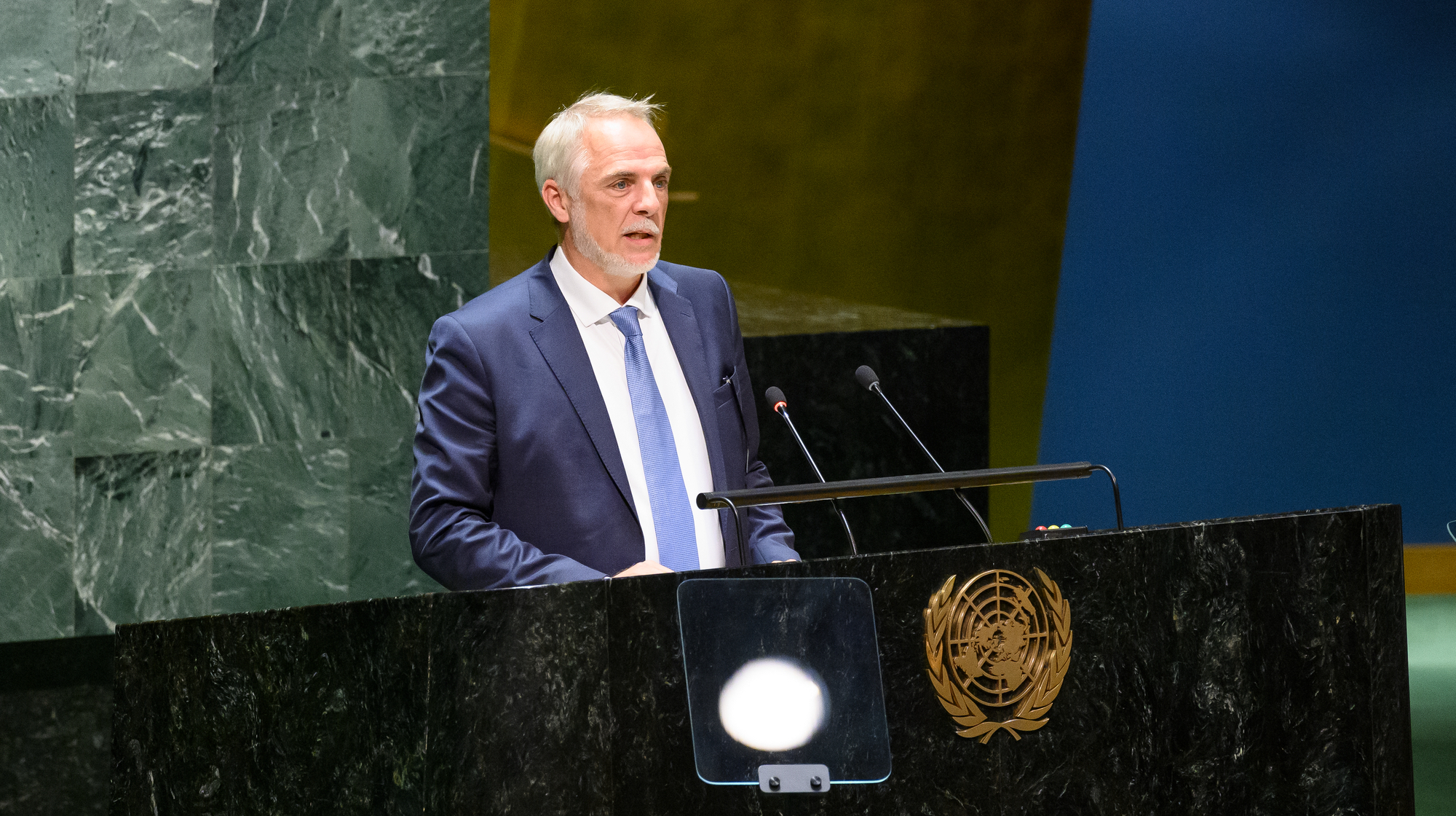 Ambassador Kmentt addressing the UN General Assembly