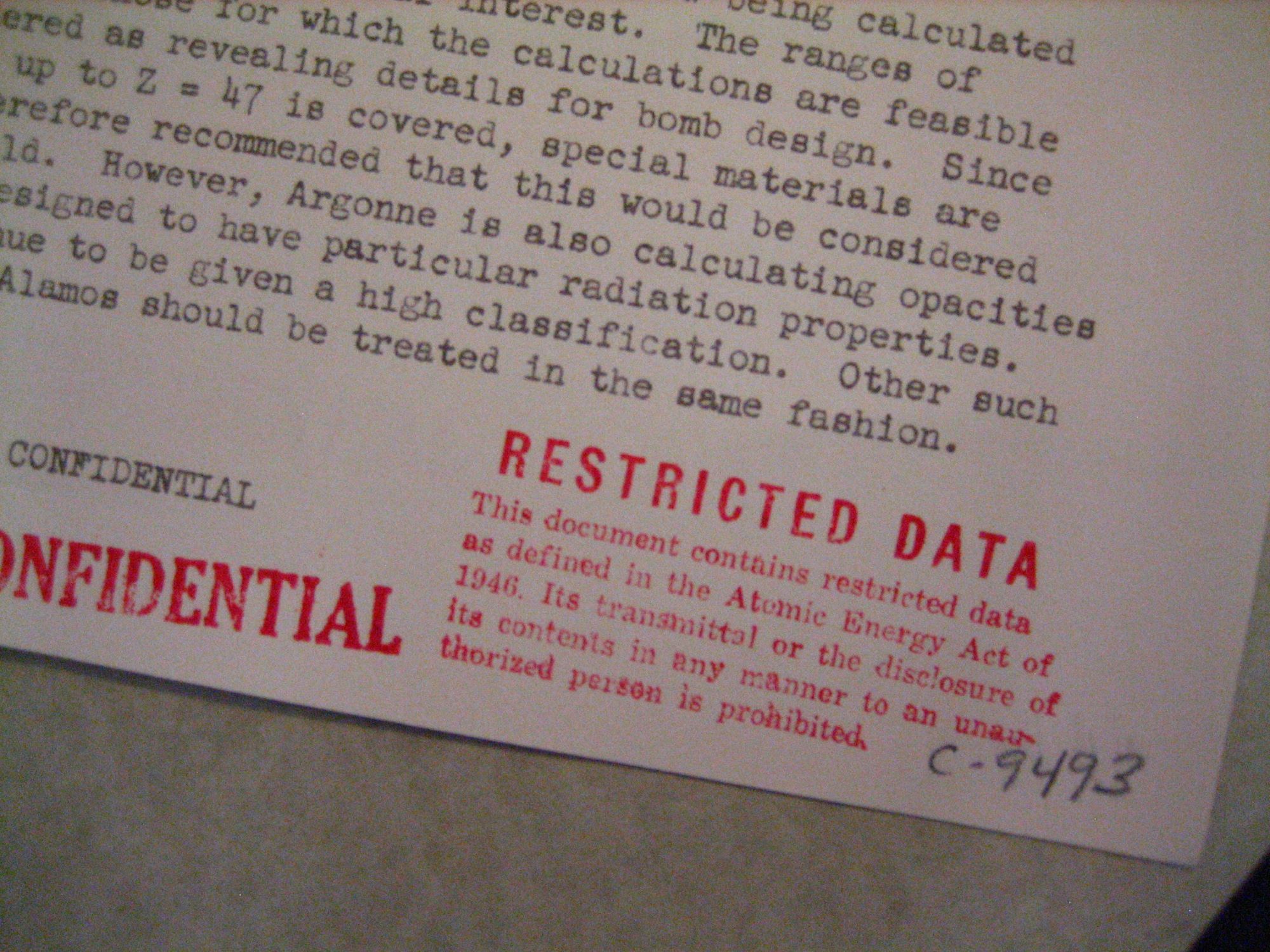 US restricted-data stamp. Photo: Alex Wellerstein