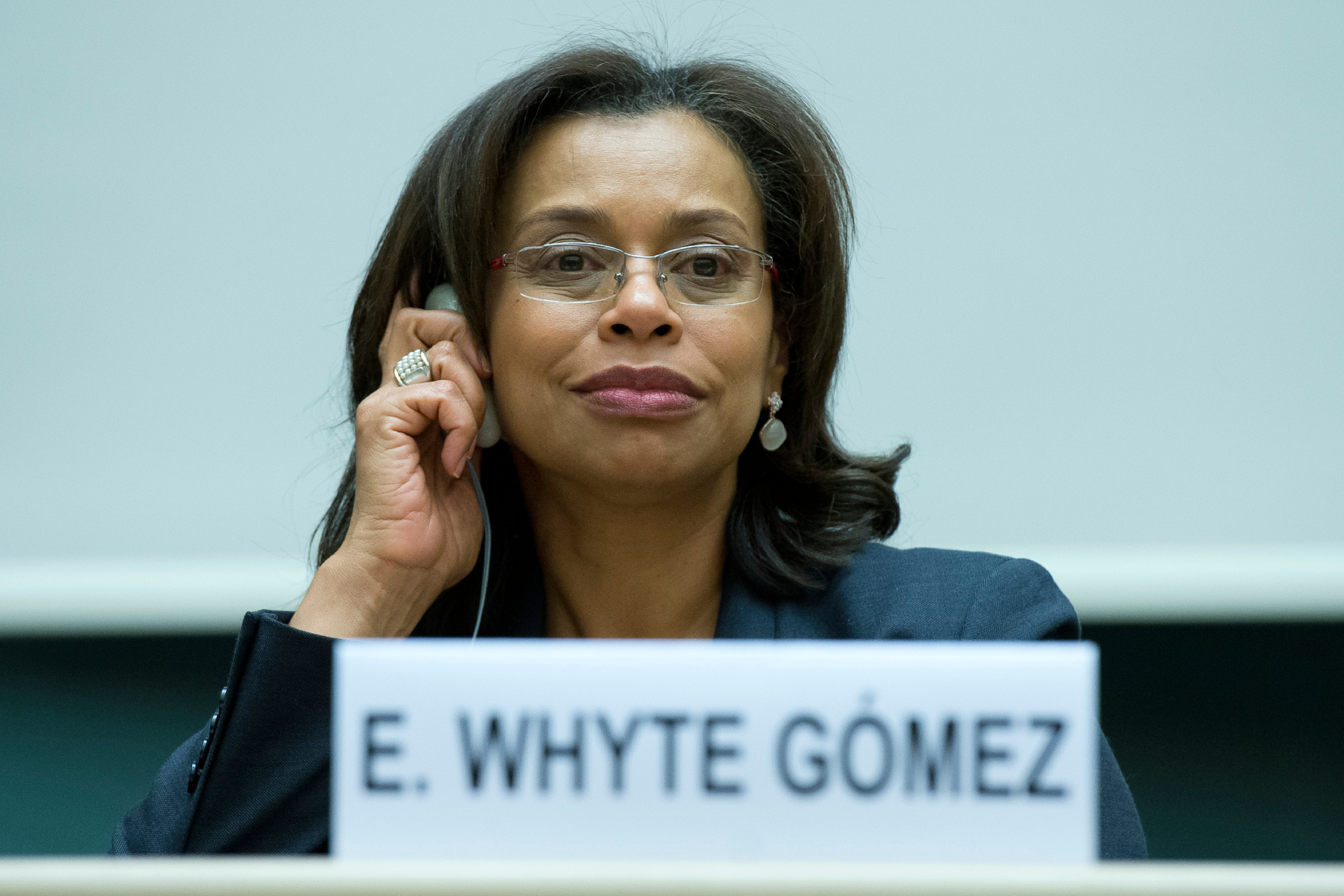 Ambassador Elayne Whyte Goméz during a meeting of a UN Working Group on nuclear disarmament in Geneva, 22 February 2016. Source: UN Photo by Jean-Marc Ferré, flickr.com.