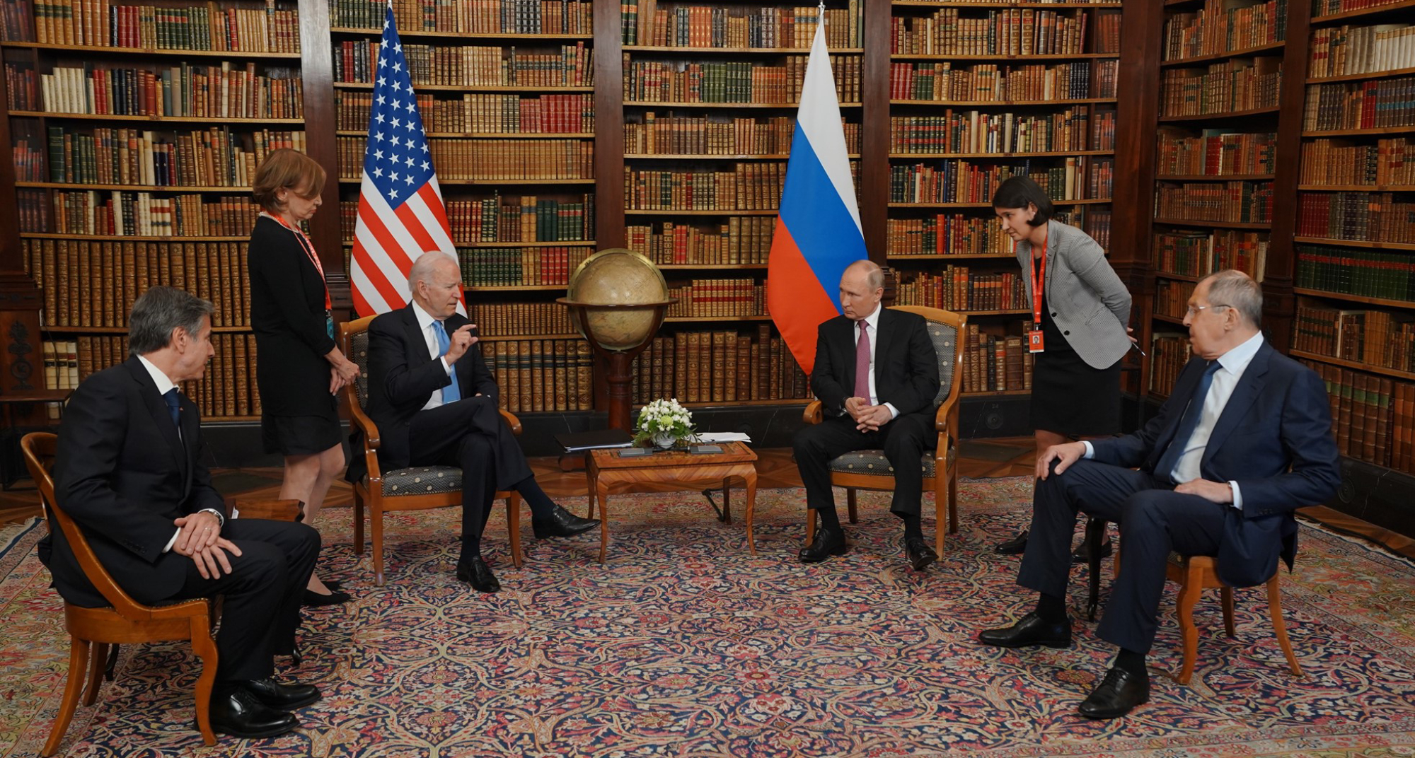 Meeting between President Biden and President Putin during the 2021 Russia–United States summit in Geneva, on June 16, 2021. Source: Facebook account of The White House.