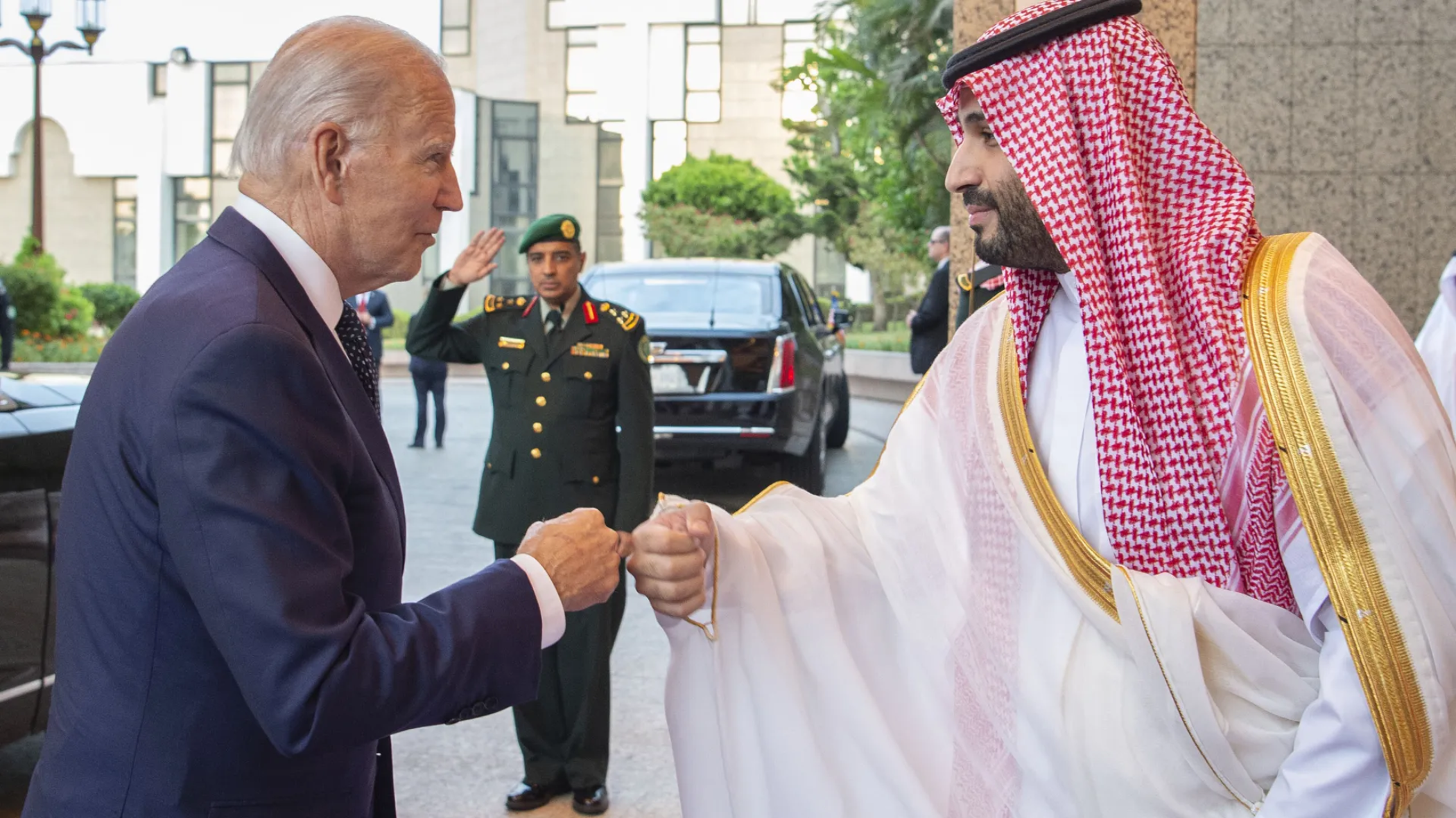 President Biden and the Saudi Crown Prince Mohammed bin Salman meeting in Jeddah, Saudi Arabia, July 15, 2022. Source: Saudi Press Agency.