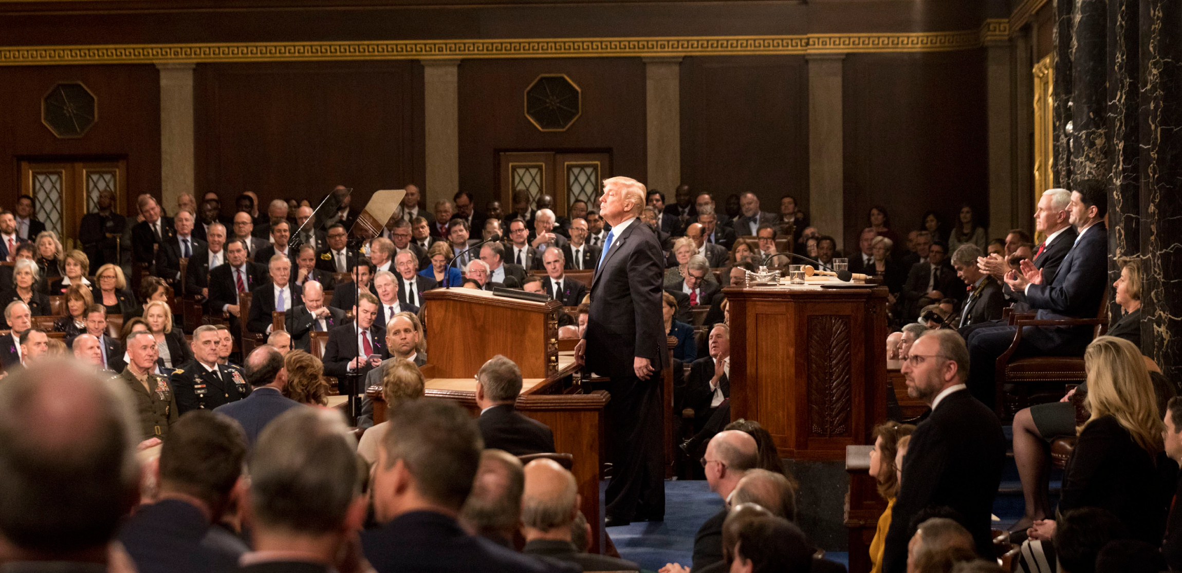 State of the Union Address in the United States Congress, January 2018. Official White House photo by D. Myles Cullen.