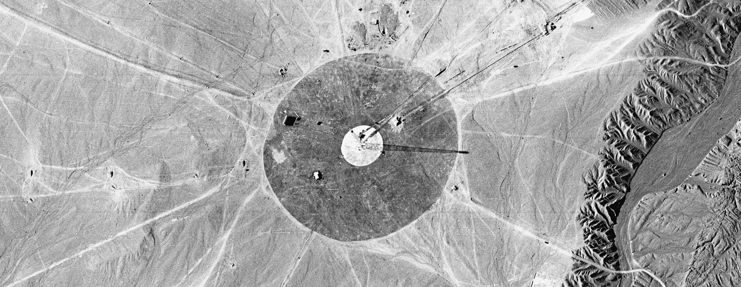 Early satellite image of the Lop Nur test range