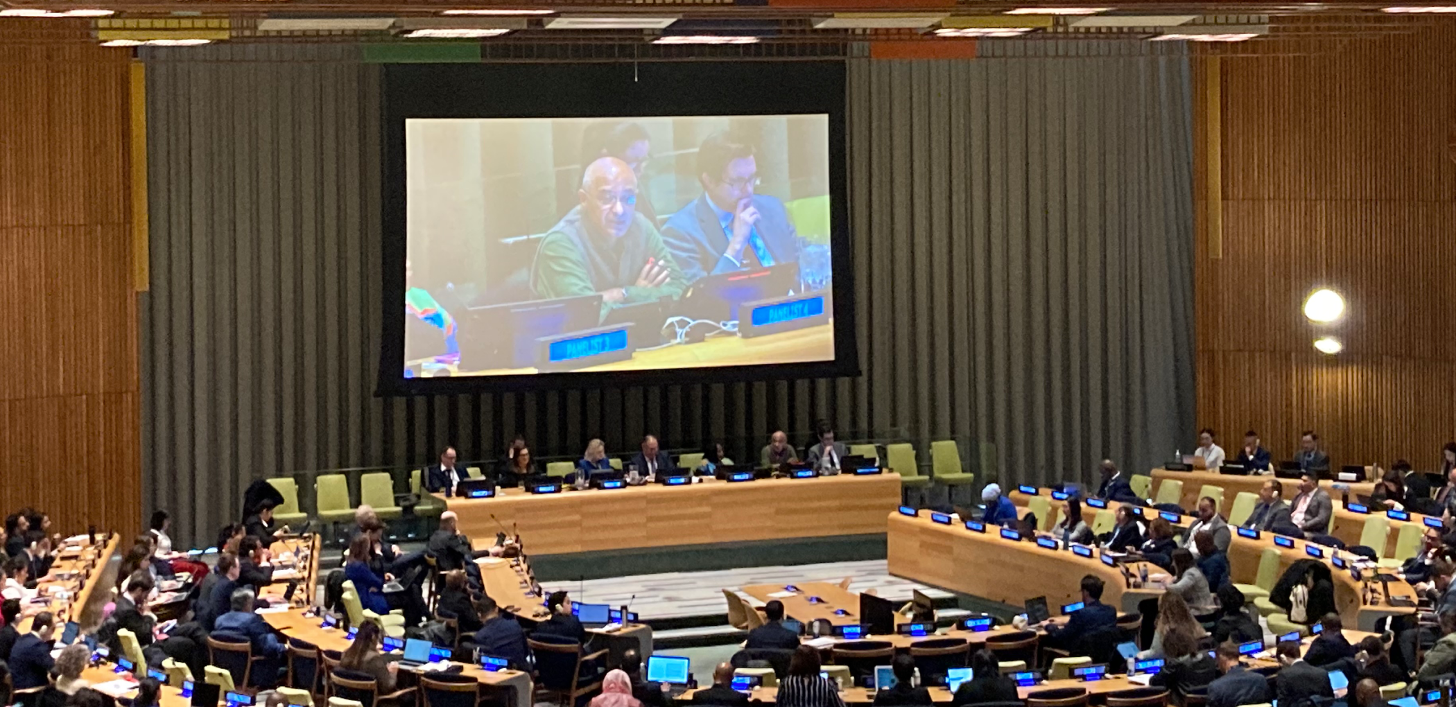 Zia Mian speaking on the true cost of nuclear war in the plenary thematic debate on the risks to humanity of a nuclear conflict and its devastating humanitarian consequences. TPNW Third Meeting of States Parties, United Nations, 4 March, 2025.