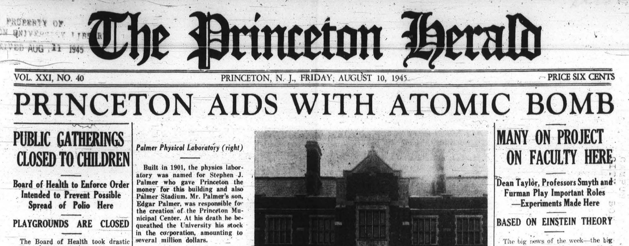 Princeton Herald August 1945