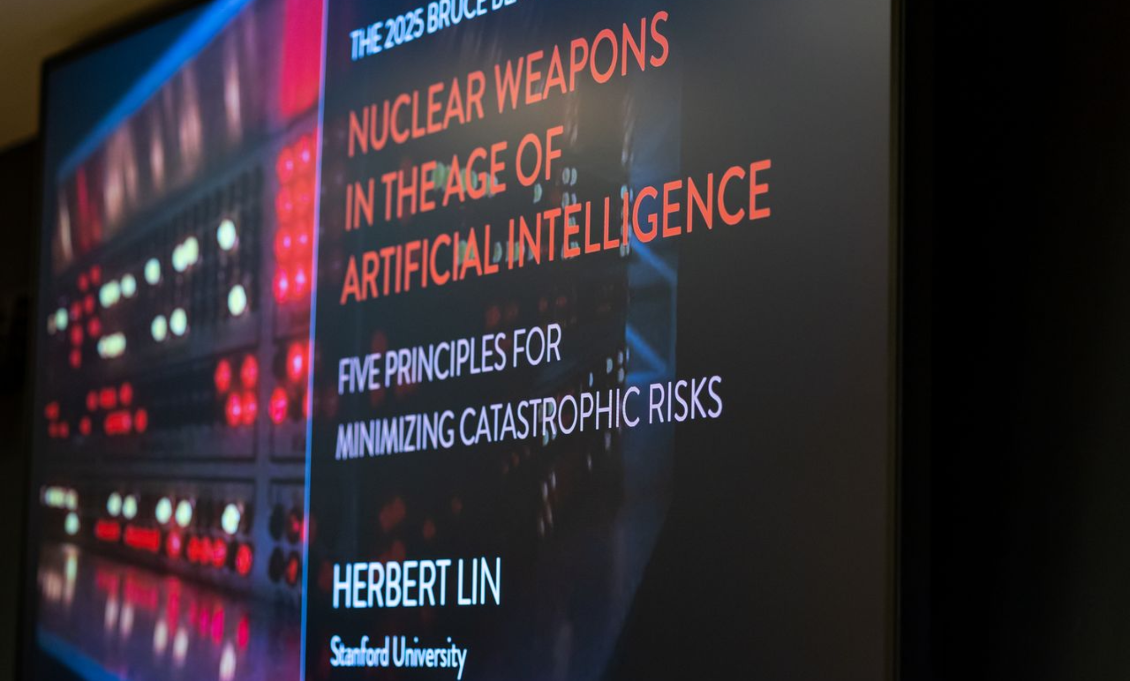 Shows poster for the lecture.