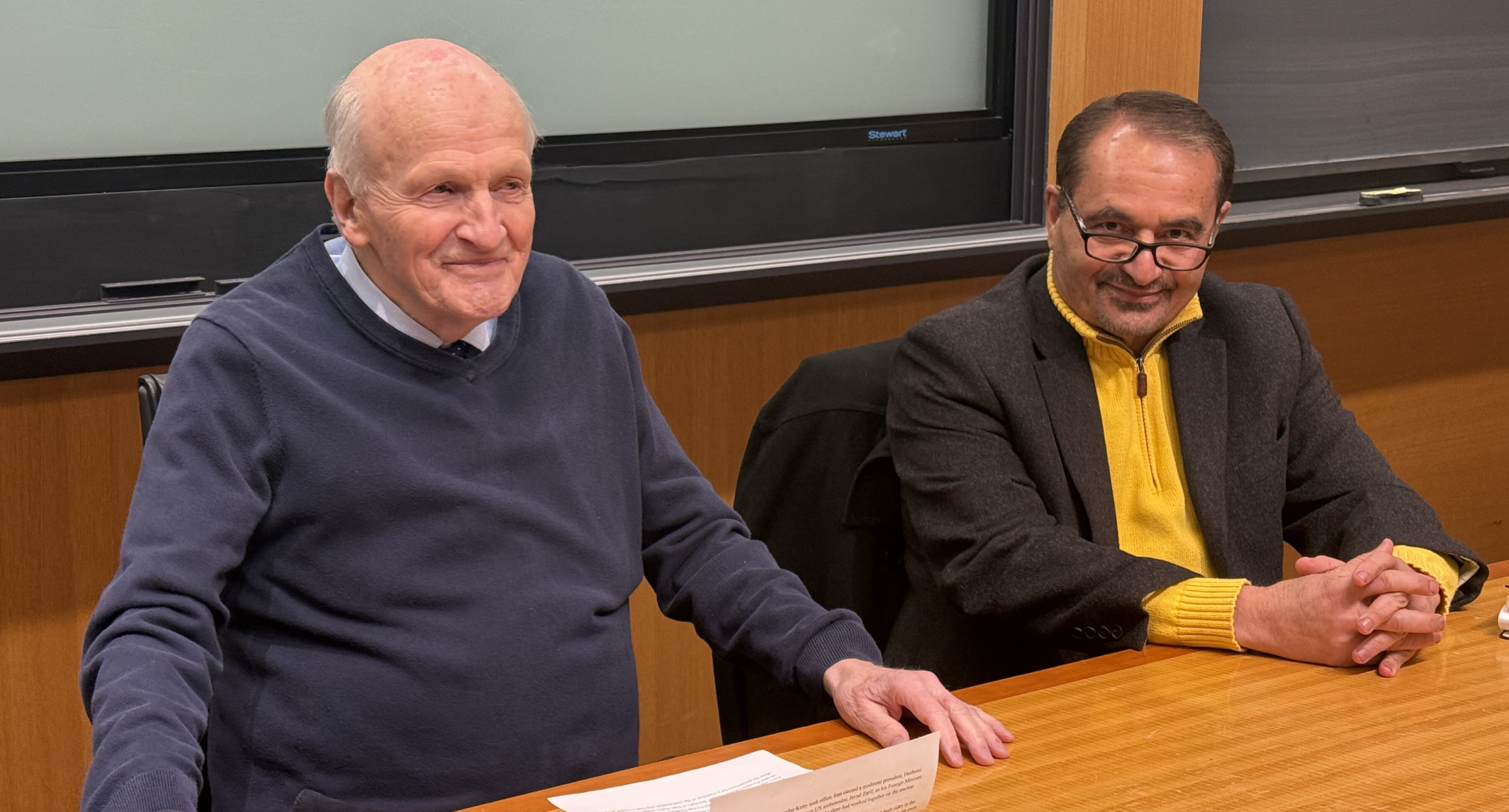 Frank von Hippel and Seyed Hossein Mousavian, December 8 2026, at Princeton University.