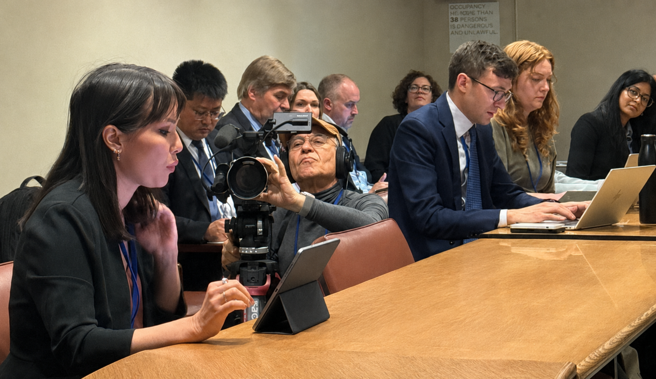 Tamara Patton, a Collaborator with SGS, giving a presentation at an SGS event during the 2026 Review Conference of the Parties to the Treaty on the Non-Proliferation of Nuclear Weapons (NPT) at the United Nations, New York in May, 2026.